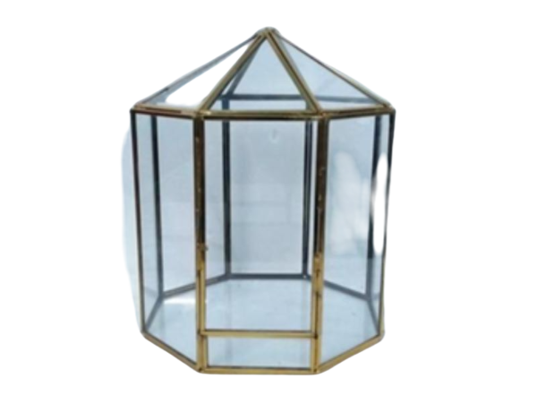 Metal Glass Geometric Terrarium - Image 2