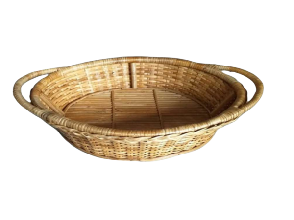 Oval Cane Tray cum  Basket